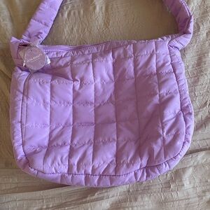 Ulta Beauty Lilac Quilted Shoulder Bag